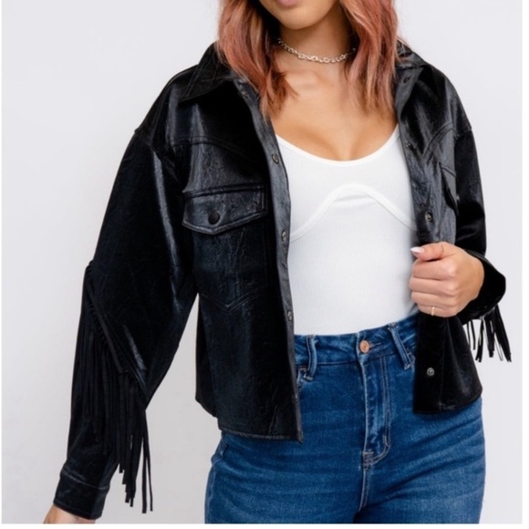 FATE Rockstar Fringe Jacket Western Moto - Picture 1 of 14